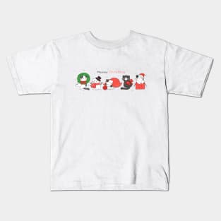 Meowy Christmas Cat Kids T-Shirt